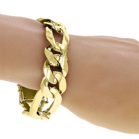 gold bracelets for men uk